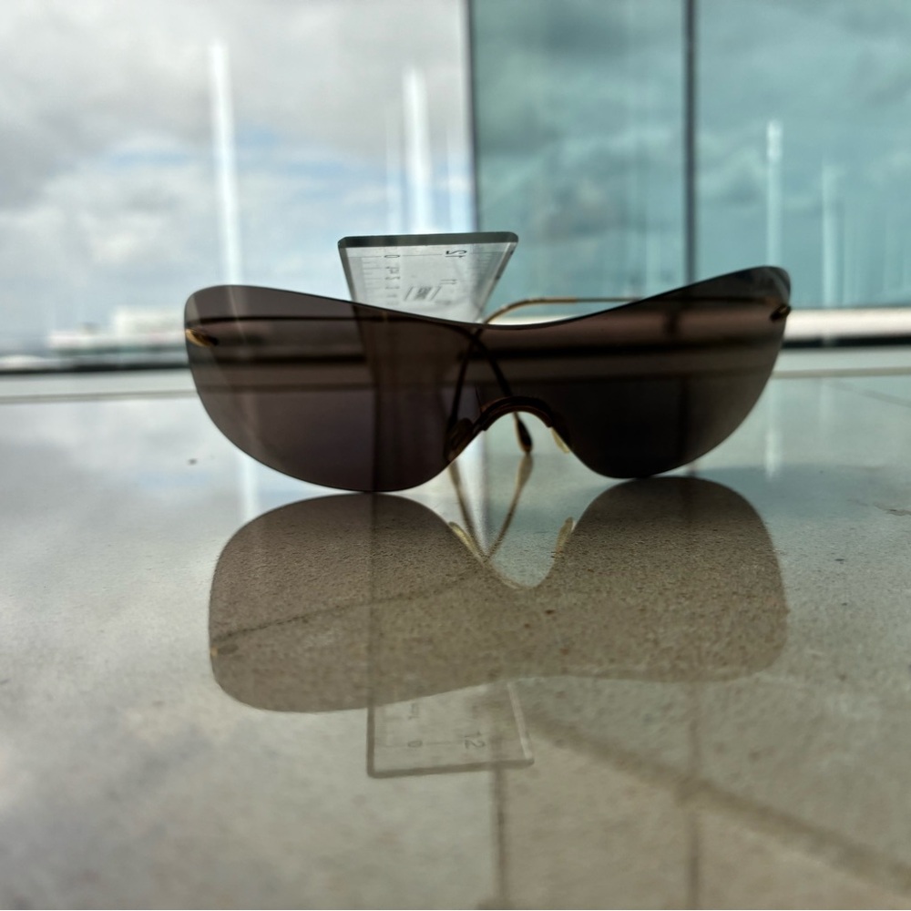 Silhoutte Women's Brown Shield Sunglasses - Classic Designer Style